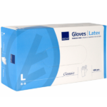 ABENA Latex Handsker, hvid, 100stk. Str. L pudderfri